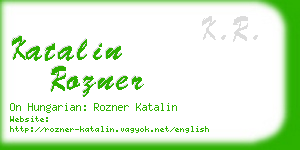 katalin rozner business card